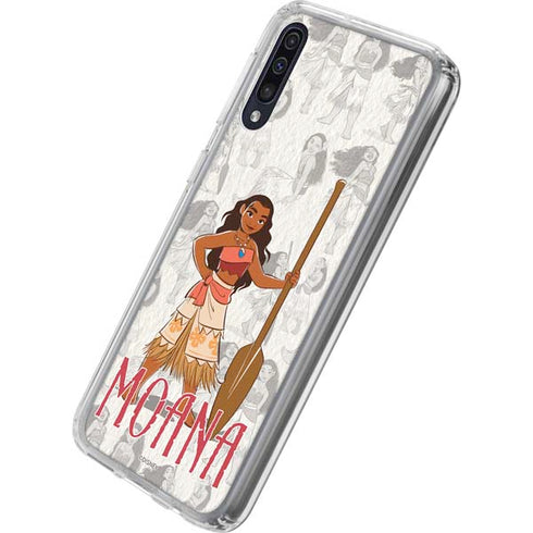 Disney Princess Moana Pattern Galaxy A50 Clear Case